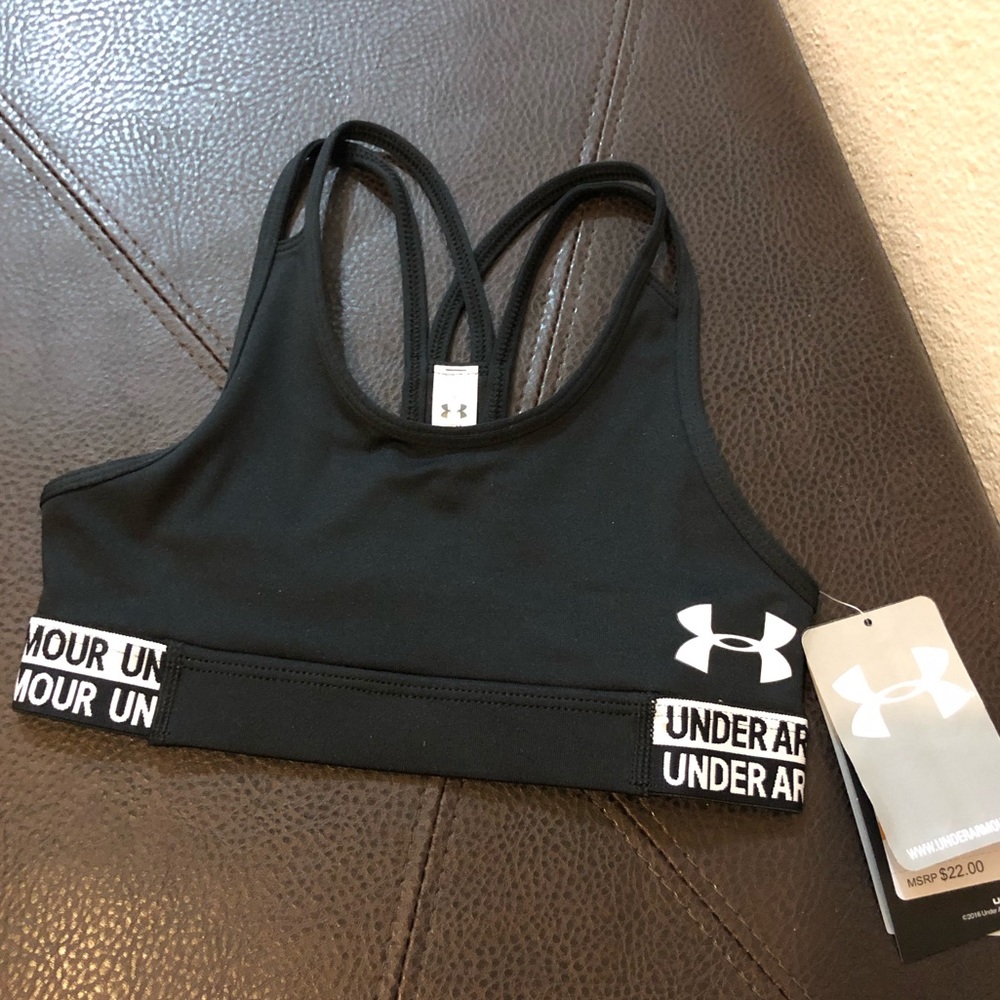 Youth girls Under Armour sports bra.